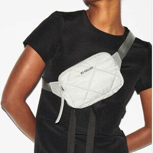 NWT MZ WALLACE Quilted Madison Belt Bag FROST